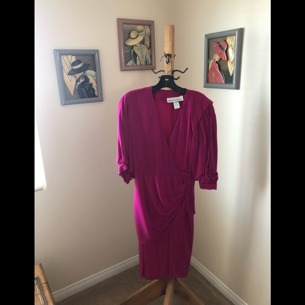 Fushia dress with detail Barbara Barbara